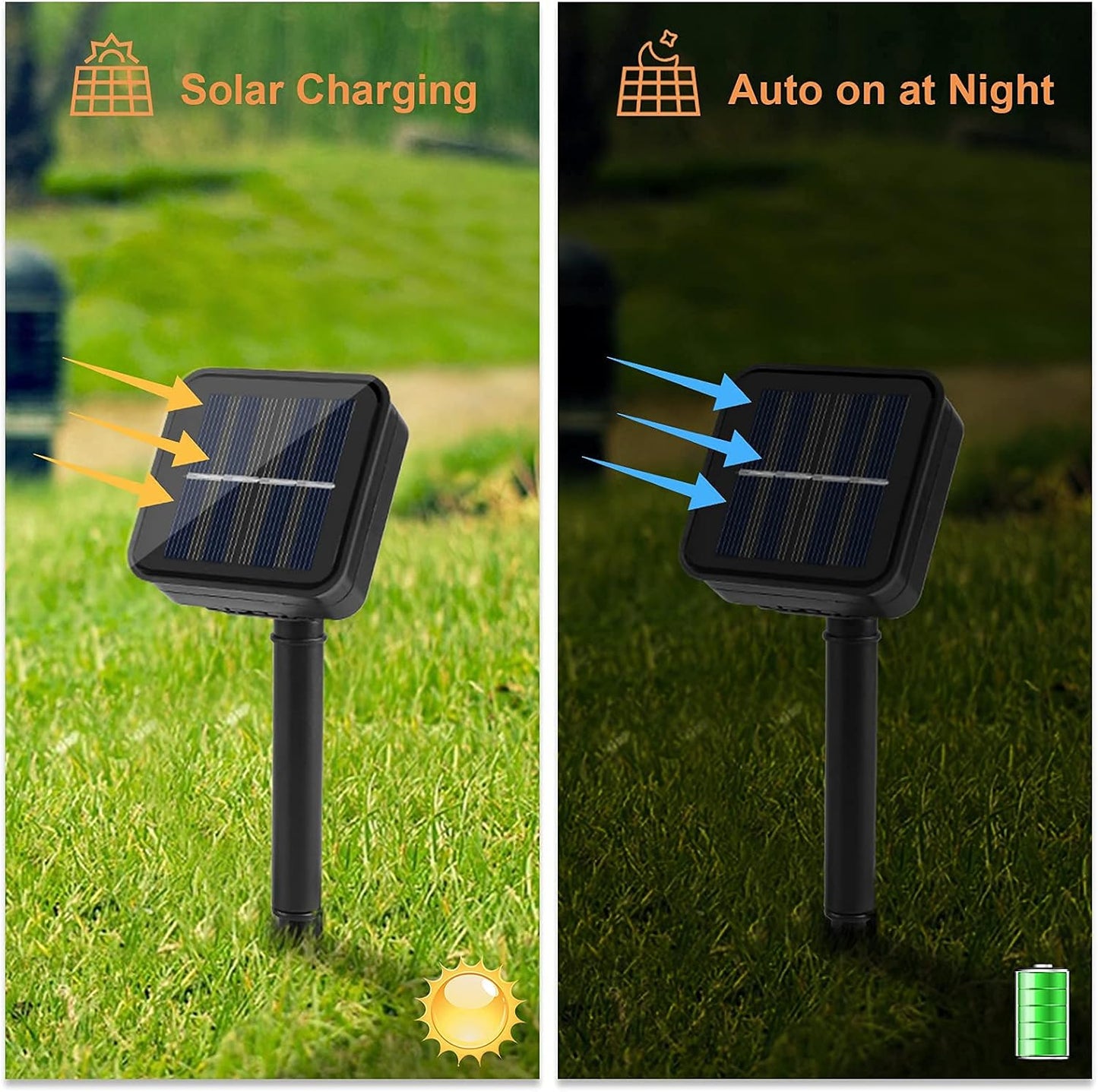 BLOOMWIN Solar Lichterketten Blasen LED Lichterkette Außen Garten Kaltweiß Solar Beleuchtung für Party, Weihnachten, Outdoor, Fest Deko Weihnachtsbeleuchtung Weihnachtsdeko Kaltweiß