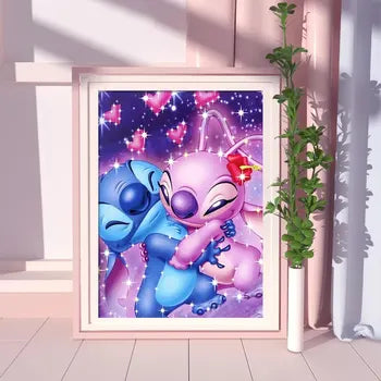 Diamond Painting Stitch 30 x 40 cm Diamant Lilo und Stitch 5D