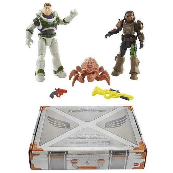 Mattel - Disney Buzz Lightyear - Space Ranger Verteidigungsfiguren & Zubehör, Exklusive Packung, ca 13cm groß, 2 Actionfiguren, Käfer & Werkzeuge