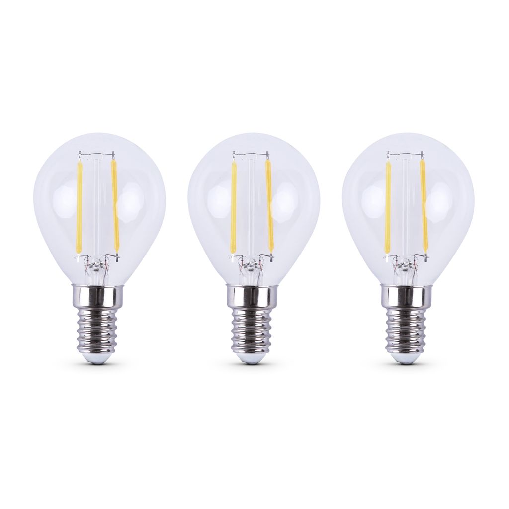 LED Glühbirne Warmweiß E14, Leuchtmittel - Glühlampe 2700K (3er Pack) Birnenform Energiesparlampe,2 Watt