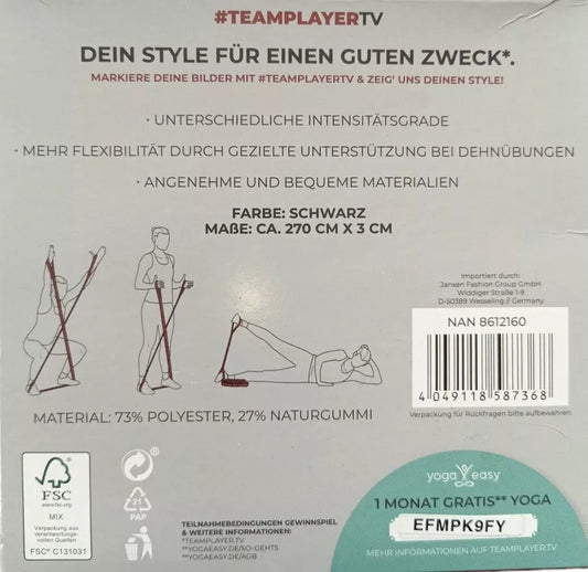 Gymnastikband Trainingsband Fitness-Übung Yoga Stretchband 270 cm 16 Schlaufen